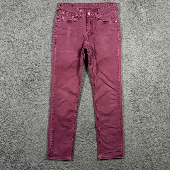 Levis 511 Jeans Mens 30x32 (Fits 28x30) Red Slim Fit Stretch Commuter Reflective - Picture 1 of 16